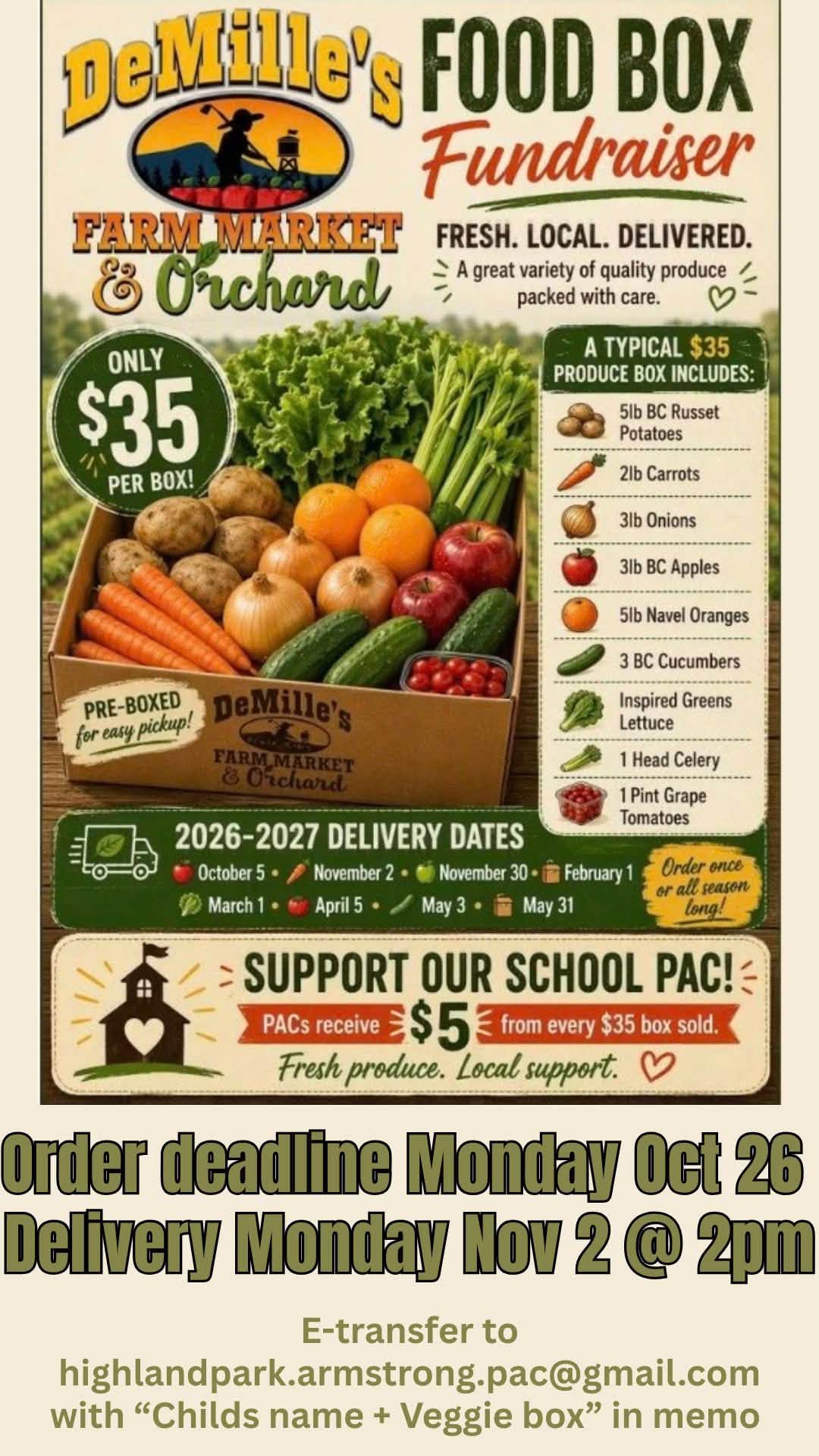 October food box fundraiser