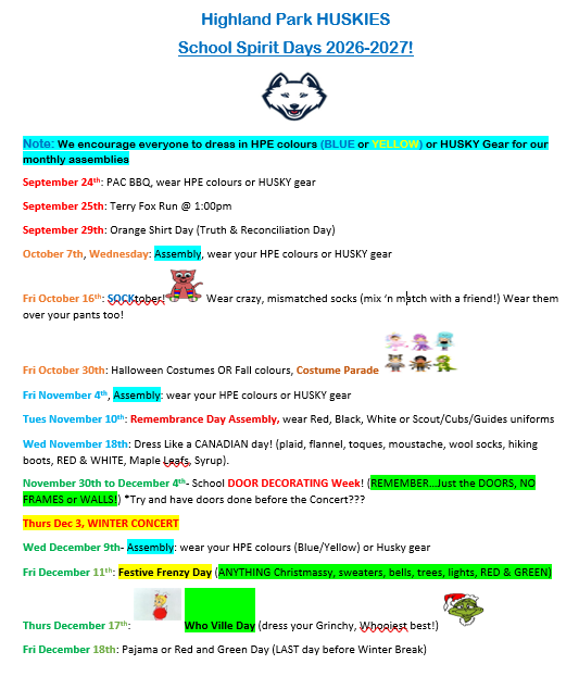 Spirit day 2026 2027 page 1