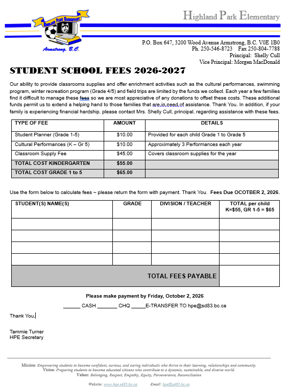 school fee